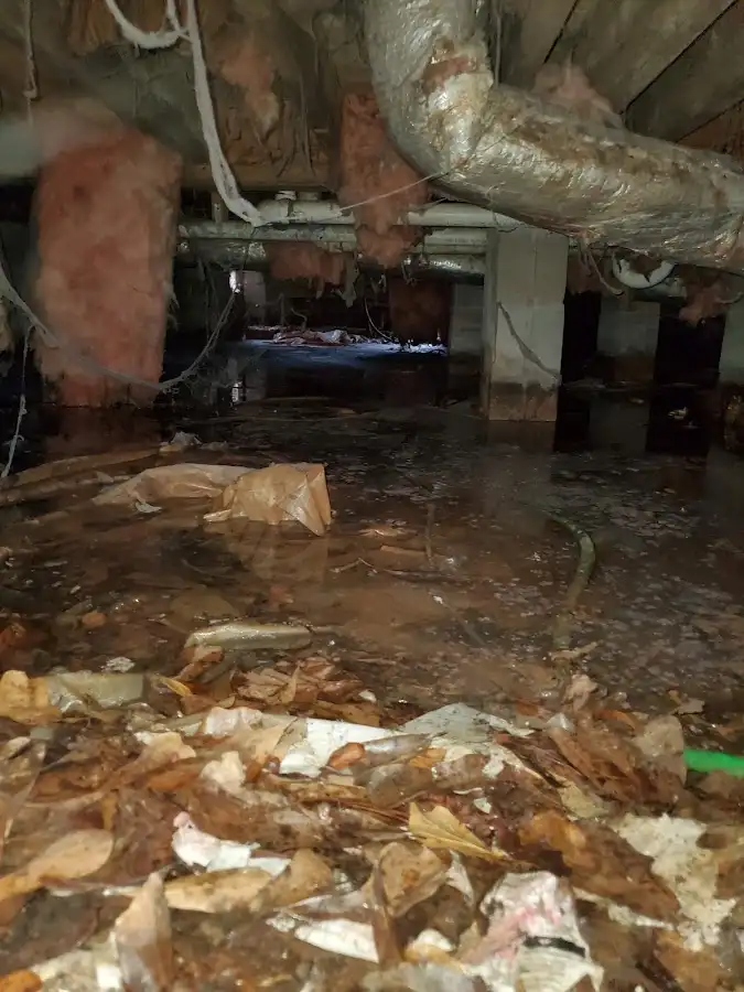 Crawl space flood assessment for Commercial Water Damage Restoration in Daly City