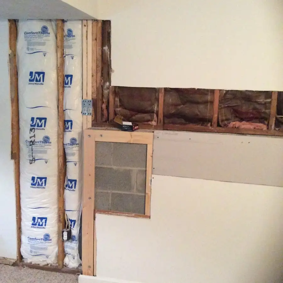 Wall insulation replacement during Basement Flood Cleanup in Daly City